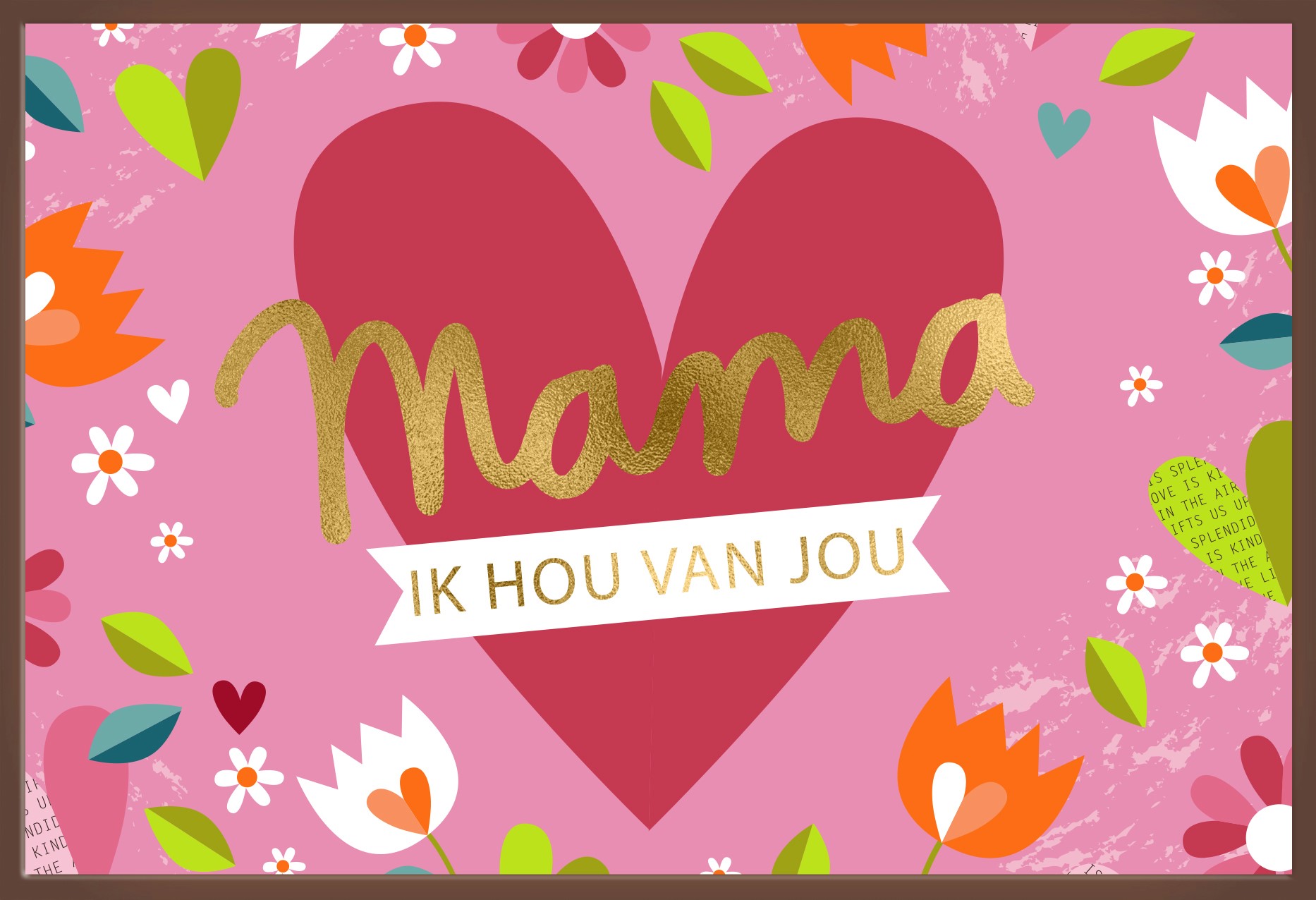 Chocolade kaart Moederdag | Moederdagkaart chocolade mama ik hou van jou