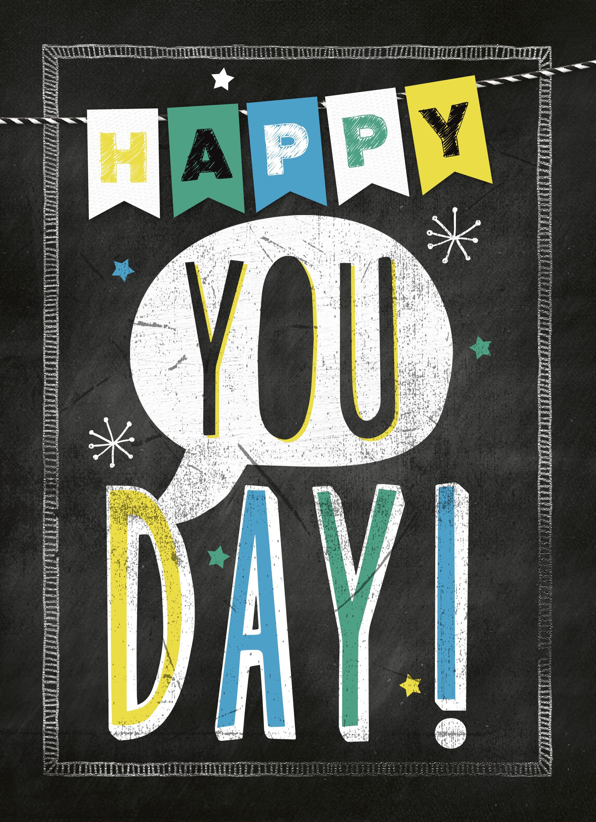 Verjaardagskaart Hallmark | Happy you day met slingers