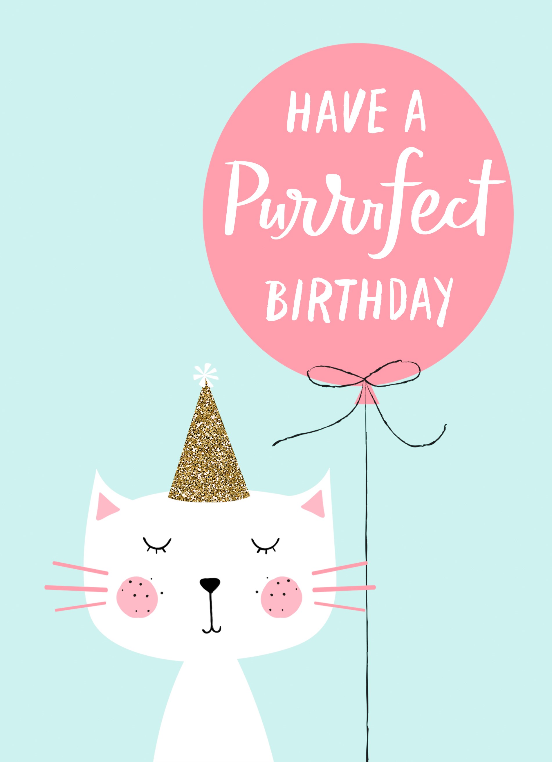 Verjaardagskaart Hallmark | Have a purrrfect birthday