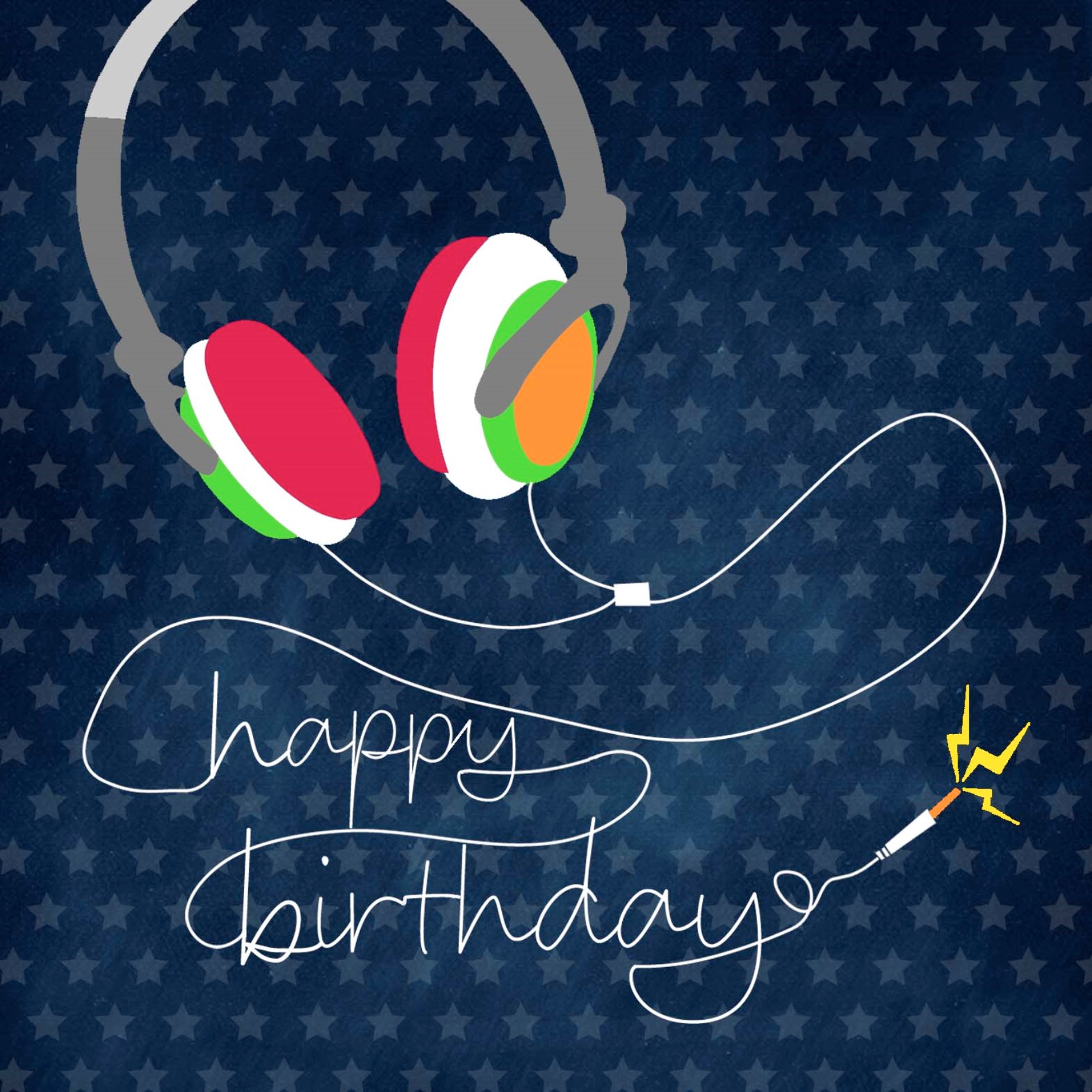 Verjaardagskaart Hallmark | Koptelefoon happy birthday