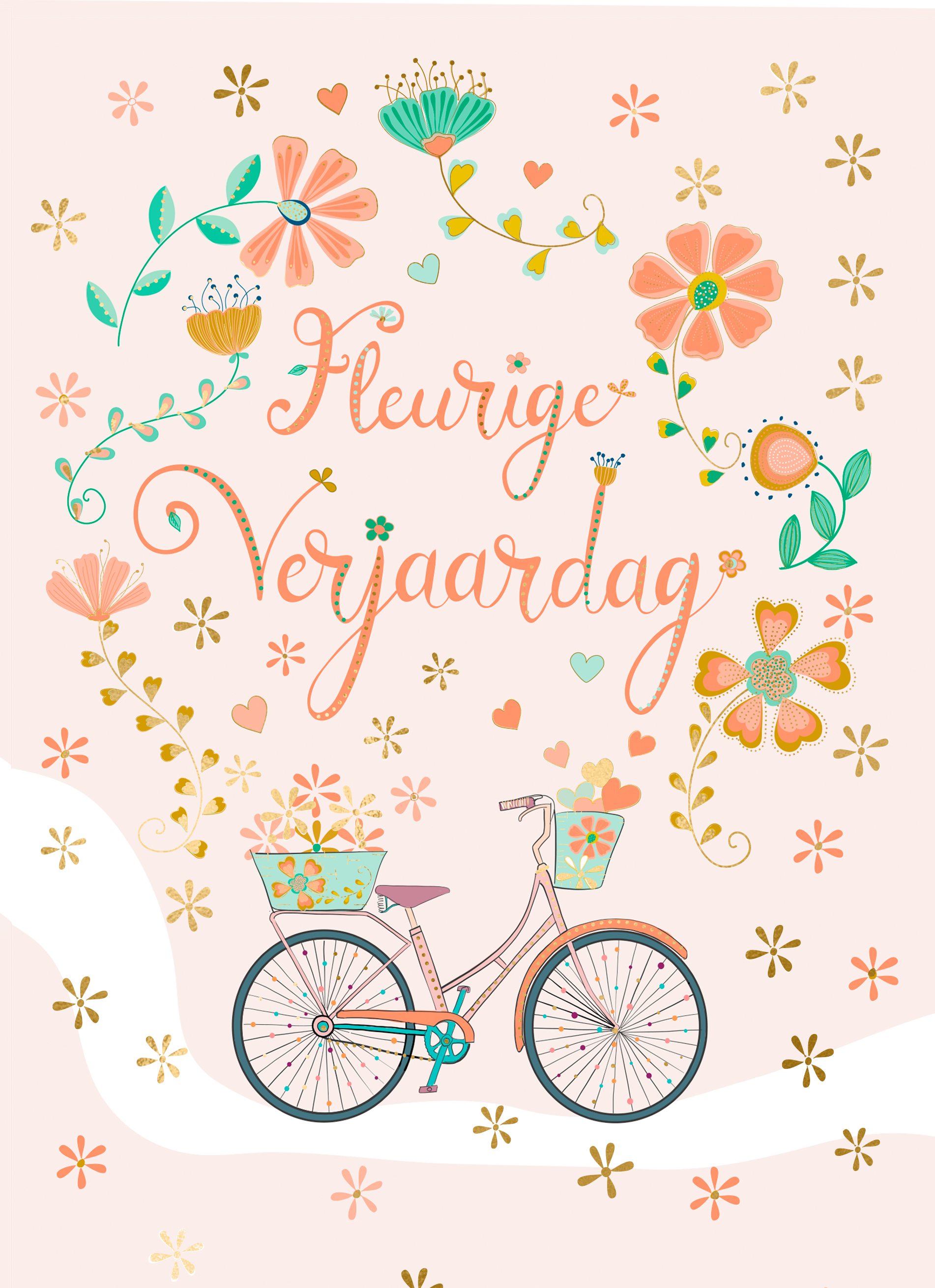 Verjaardagskaart Turnowsky | Fleurige verjaardag turnowsky