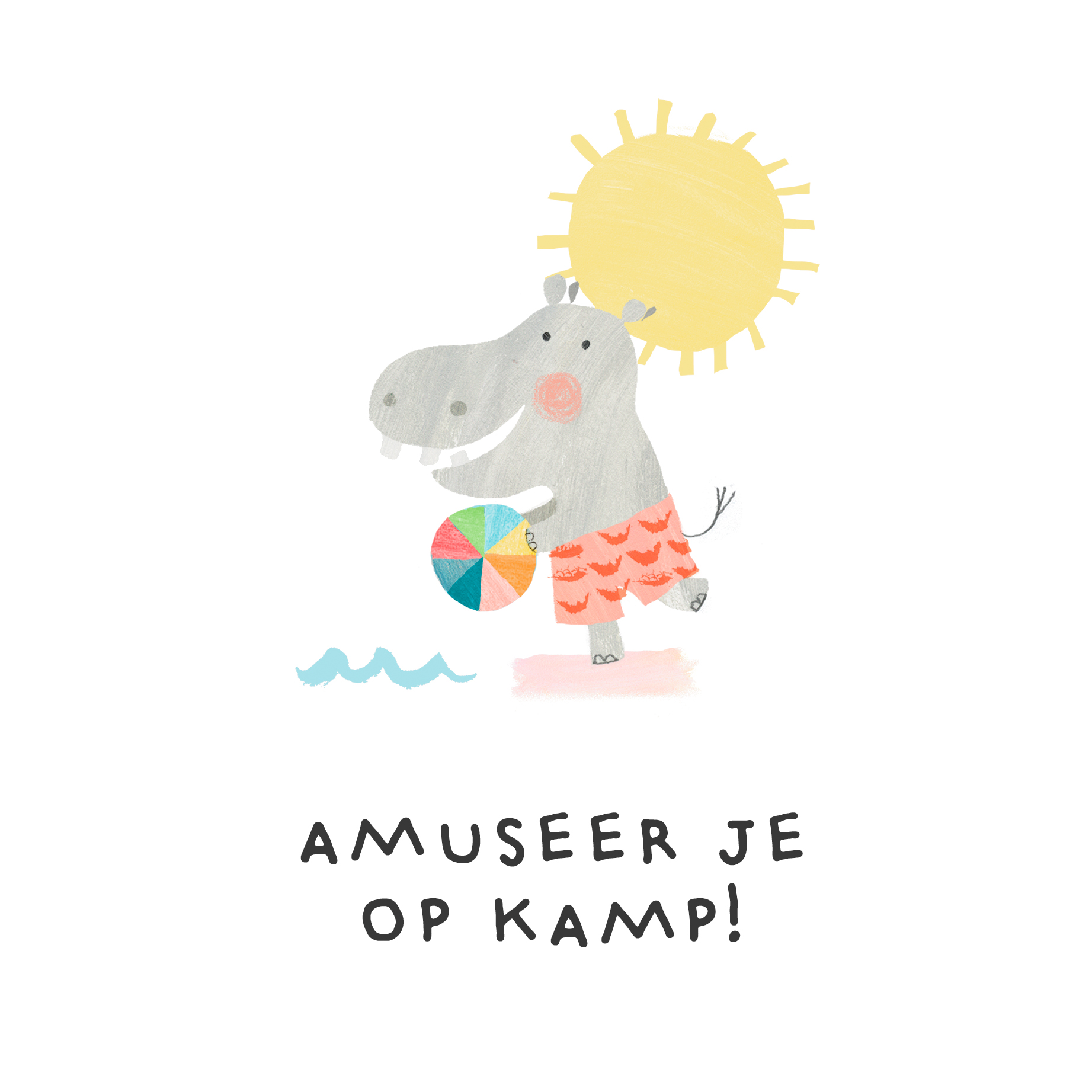 Fotokaart Op kamp Hallmark | Op kamp kaart nijlpaard