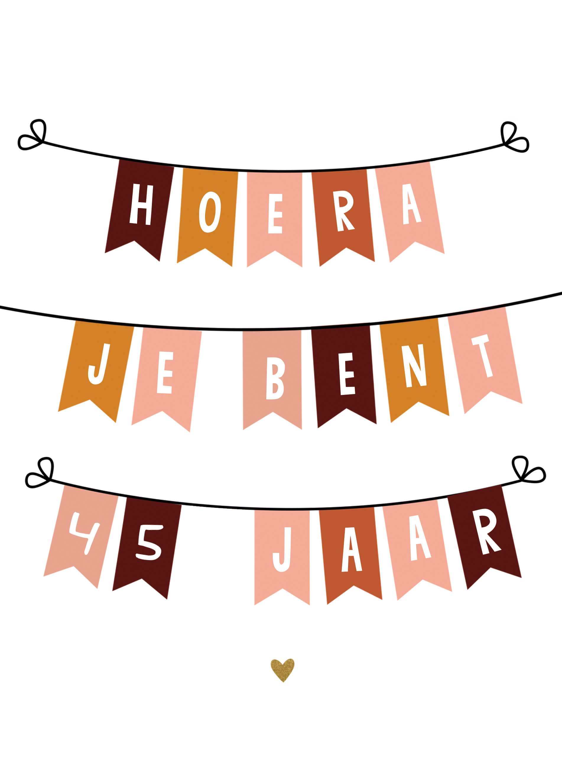 Verjaardagskaart Hallmark | Verjaardagskaart slingers met leeftijd