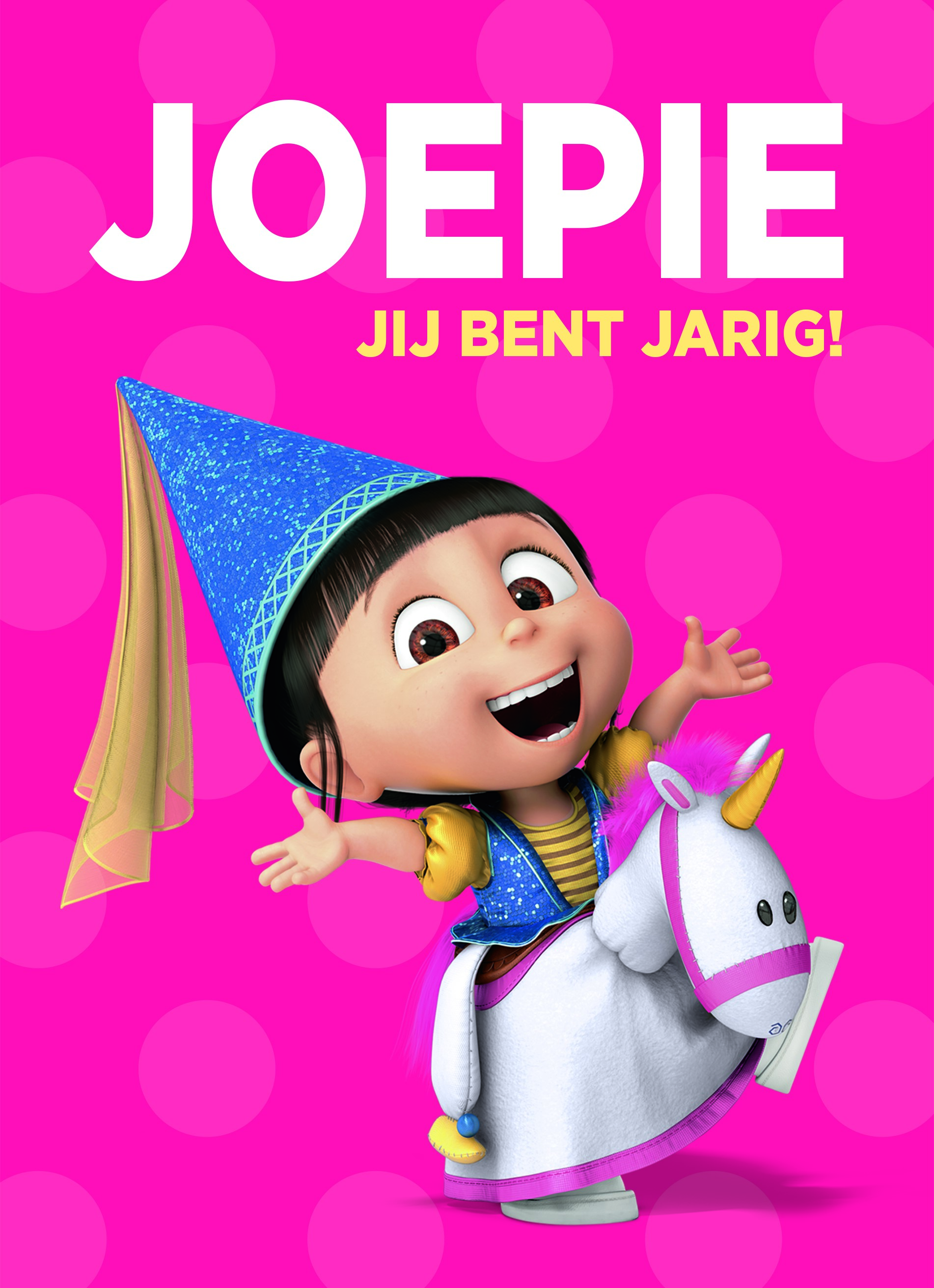 Verjaardagskaart Minions | Minions joepie jij bent jarig agnes
