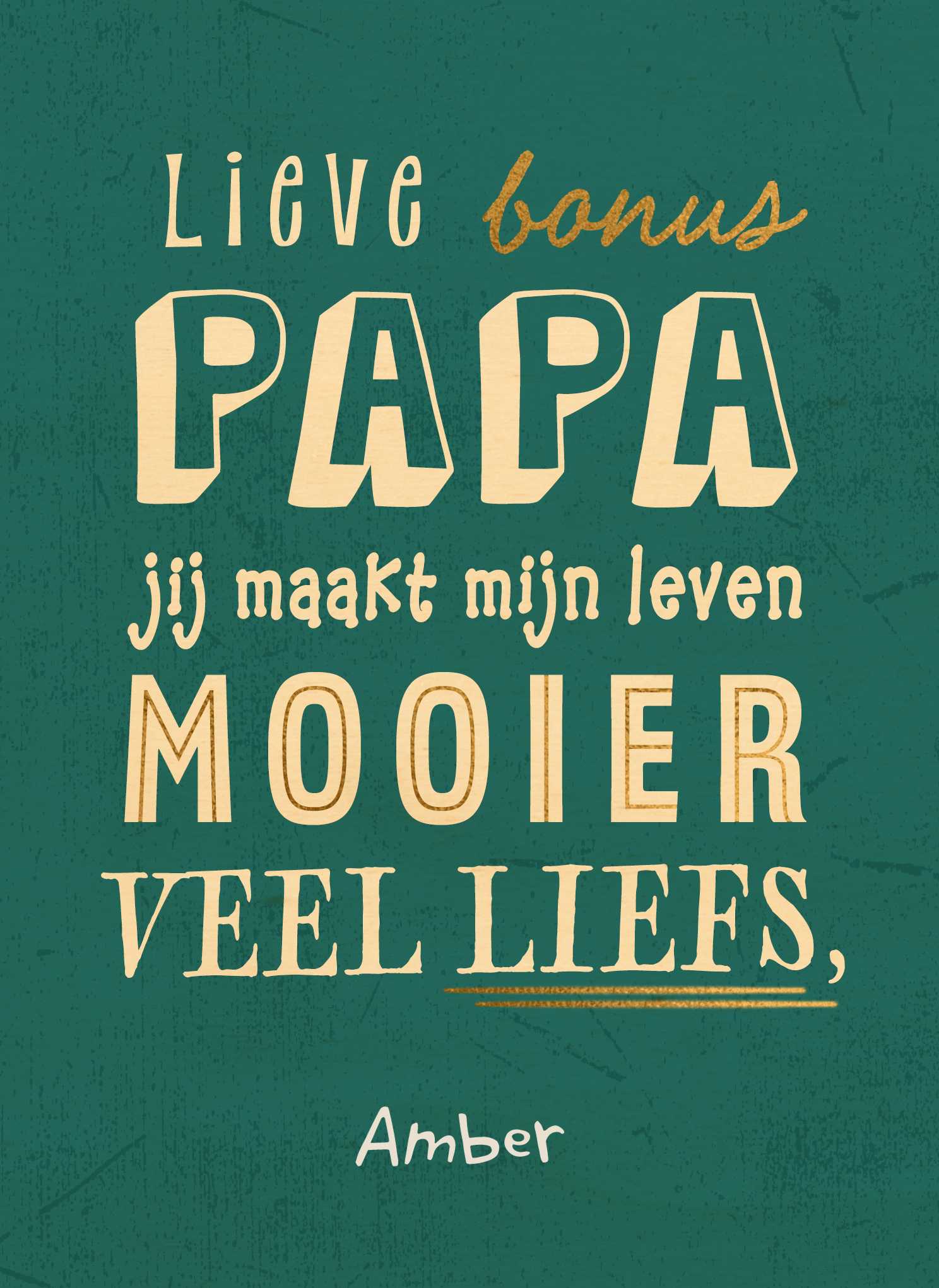 Houten kaart Vaderdag | Vaderdag kaart hout bonus papa