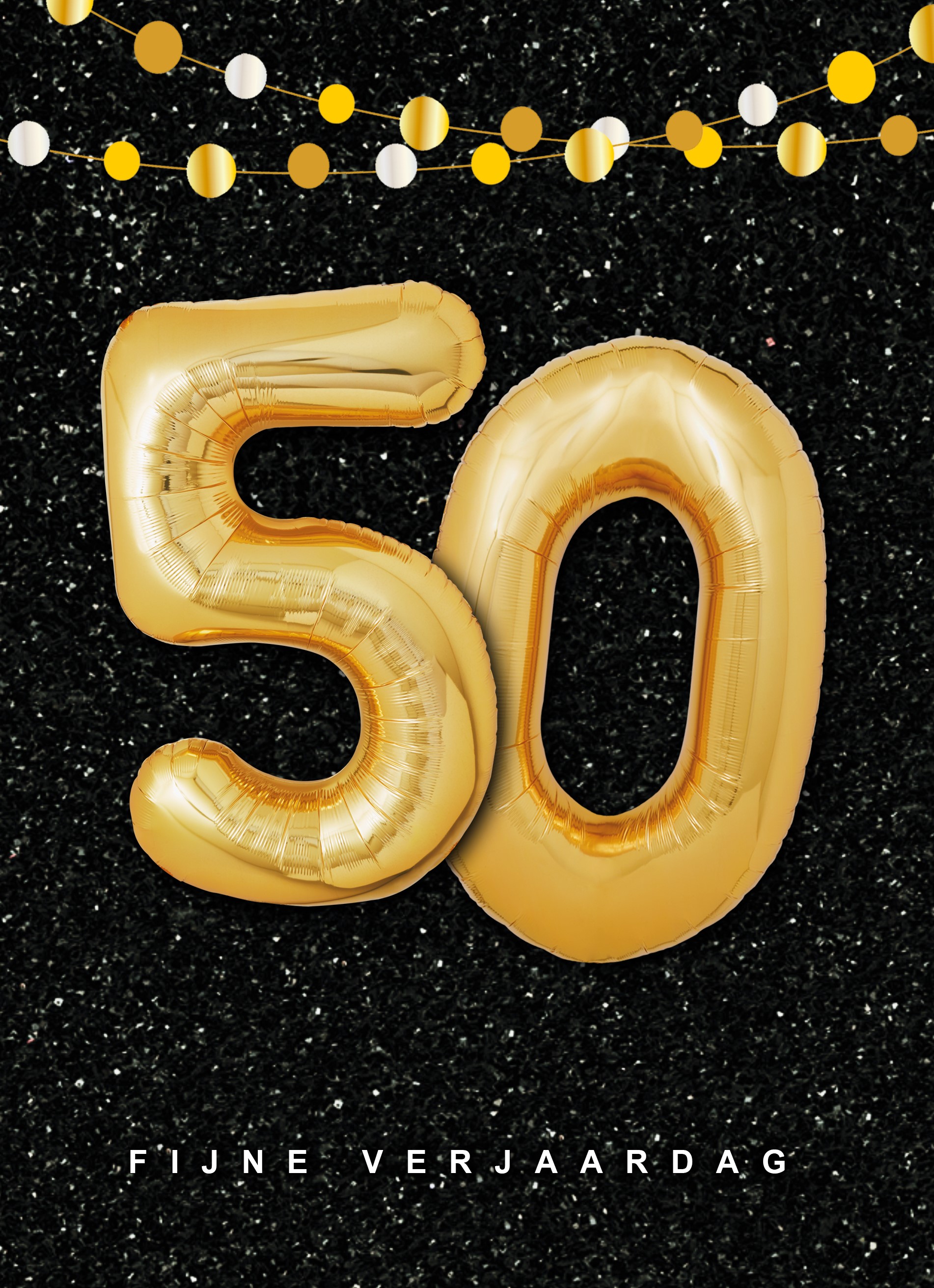 Verjaardagskaart Hallmark | Verjaardagskaart leeftijden 50 ballonletters