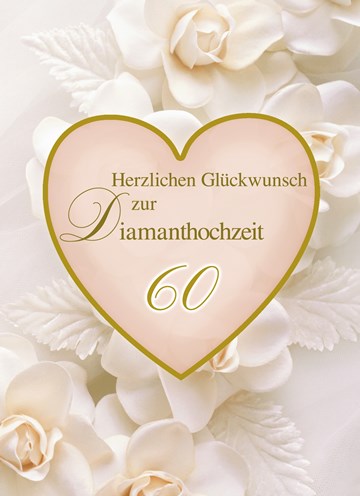 Diamantene Hochzeit Glückwunschkarte