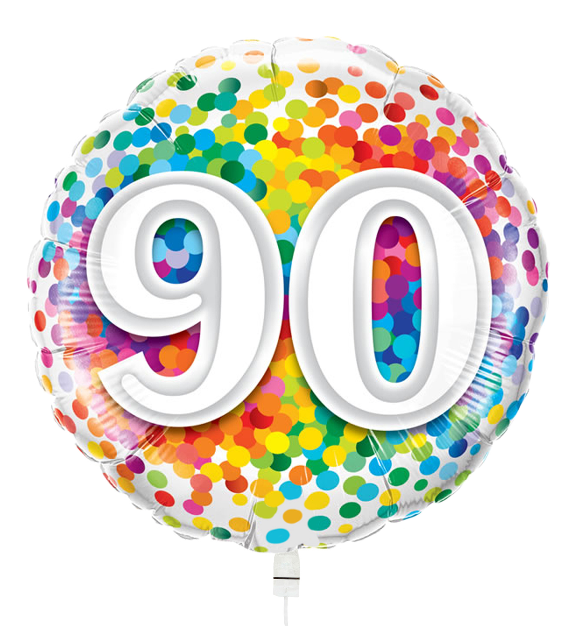 Hertog Cerebrum module Ballon Verjaardag Rainbow Confetti 90 | Hallmark