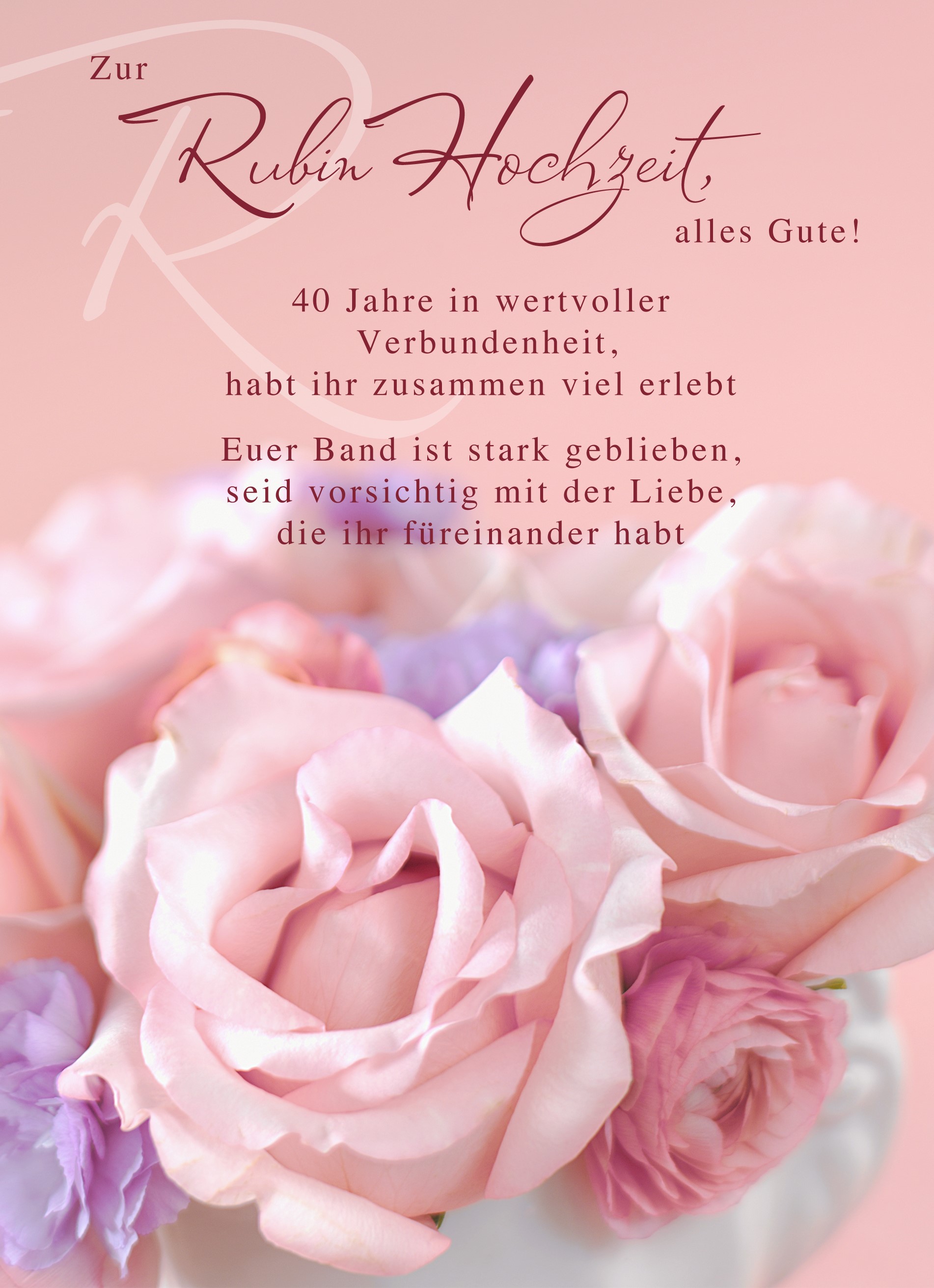 Karten hochzeits tag rubinhochzeit 40 hochzeitstag Hallmark
