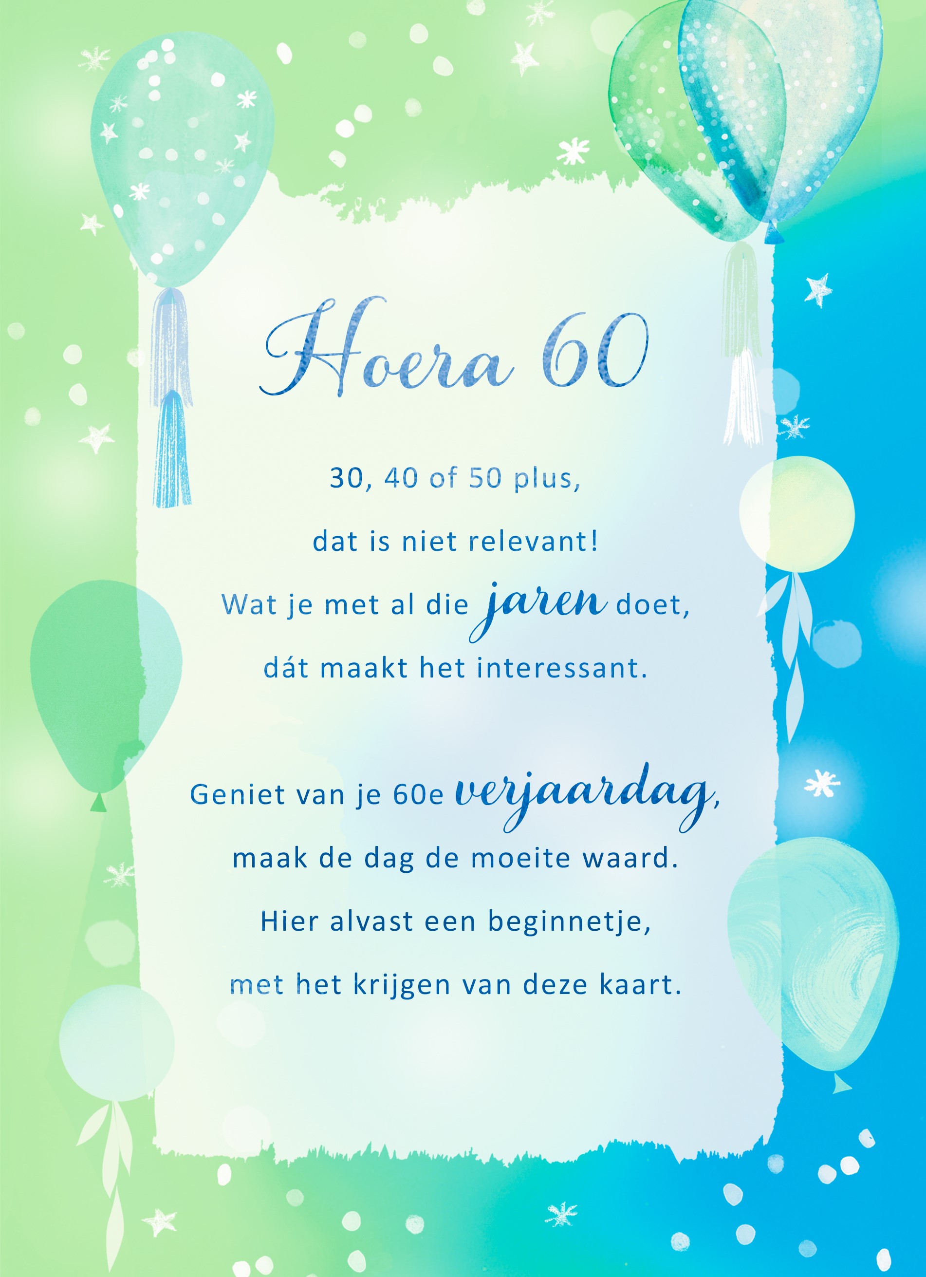 Verrassend Kaarten - verjaardag leeftijden - verjaardagskaart 60 jaar | Hallmark VB-25