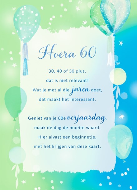 Verrassend Kaarten - verjaardag leeftijden - verjaardagskaart 60 jaar | Hallmark NO-14