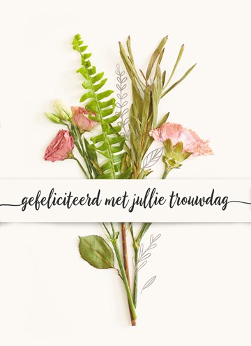 Ongebruikt Alle huwelijkskaarten | Felicitatie Huwelijk & jubileum trouwdag EC-01