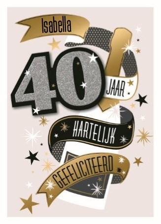 Super Kaarten - verjaardag leeftijden - verjaardagskaart 40 jaar | Hallmark YW-55