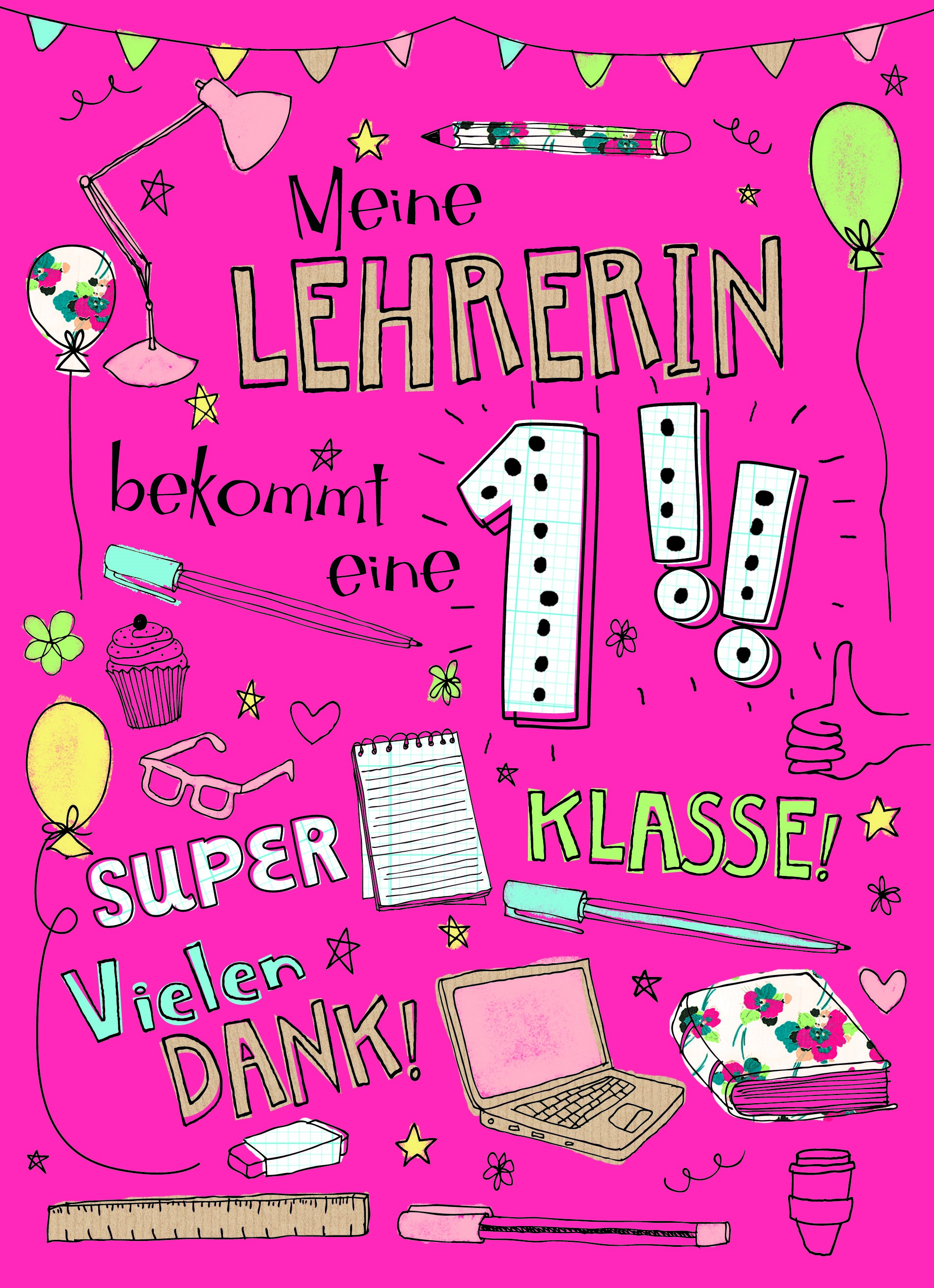 Karten danke lehrerin lehrer Hallmark